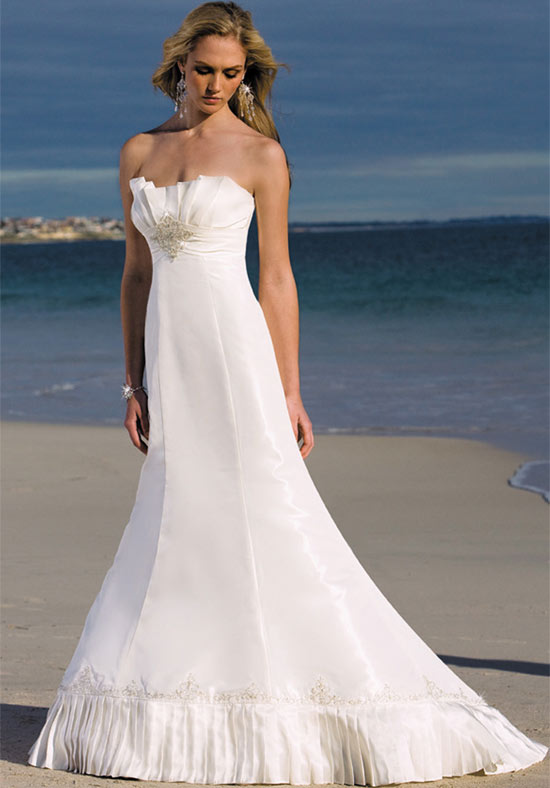 Orifashion HandmadeUnique Luscious Beach Bridal Gown / Wedding D - Click Image to Close